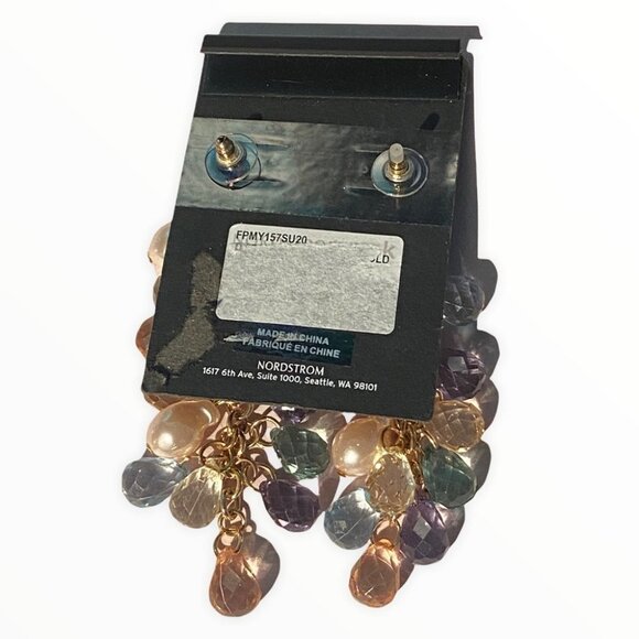 NWT‎ Nordstrom Free Press Statement Earrings Dangle Drop Hoop Bohemian New Boho - Picture 5 of 7